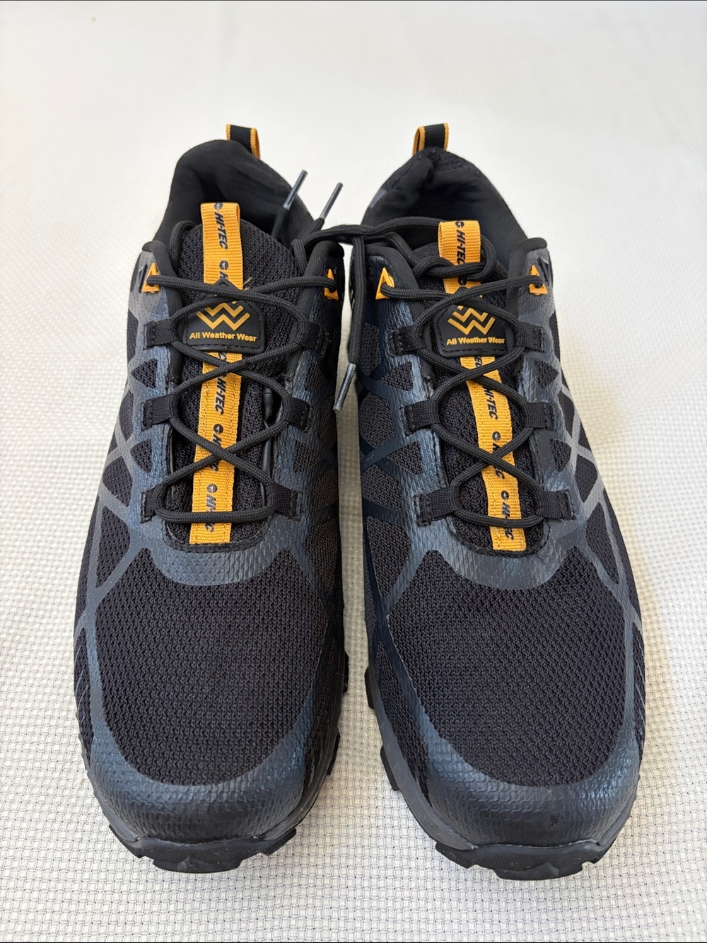 Men's Black & Yellow All-Weather Trail Sneakers/ workshoes.